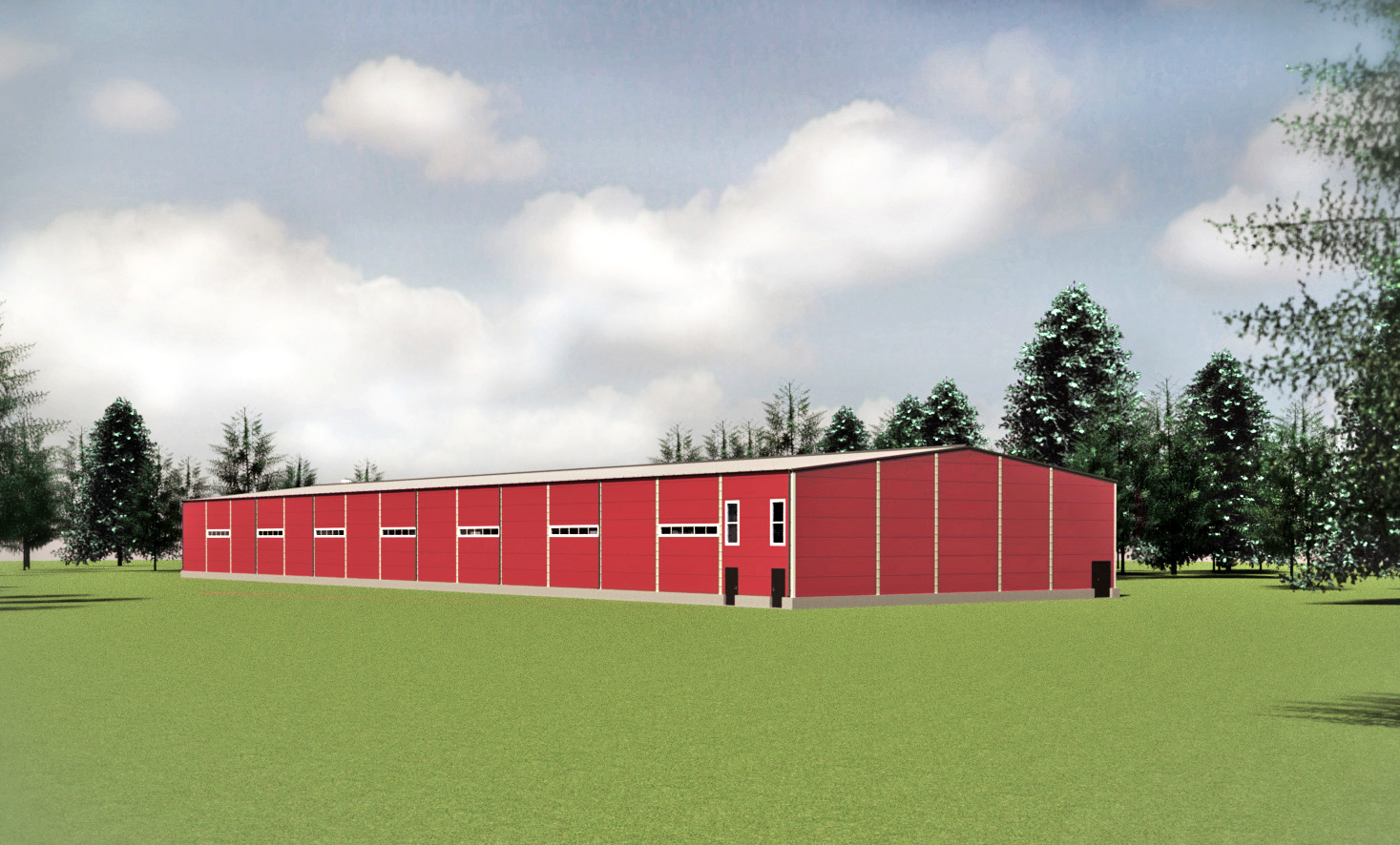 Animering av rött ridhus